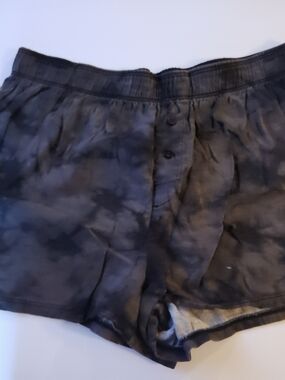 PINK Victoria's Secret Black Tie-Dye Athletic Shorts